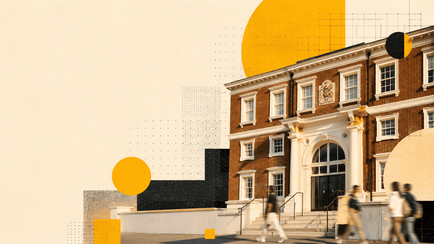 Goldsmiths Hero Section Design with a Building